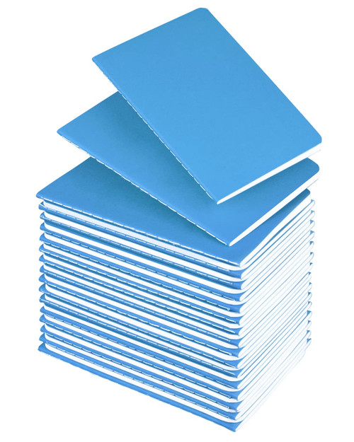 Lzerking Mini Notebooks Bulk 36 Pack Small Pocket Journal Notepads Blue Cover for Kids 3.5 x 5.5 Inches, 30 Sheets/60 Pages, Student Teacher Gifts