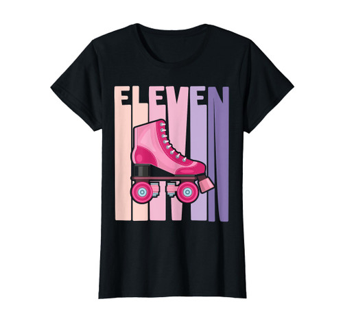 11 Year Old Cute Roller Skating Birthday Girl 11th B-day T-Shirt