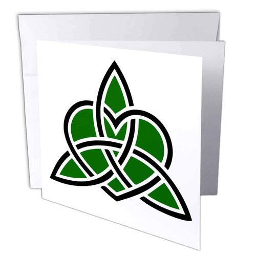 3dRose Celtic Valknut Trinity Knot with Interwoven Heart - Greeting Card, 6 by 6-inch (gc_308641_5)