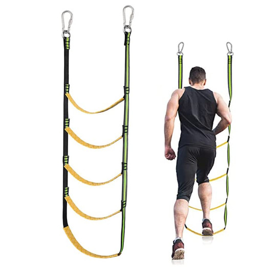 5 Step Boat Rope Ladder, Portable Boat Ladder, Foldable Extension Safety Fishing Ladder for Yachting Kayak Sailboat