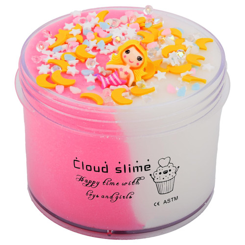 Cloud Slime with Ice Gream Charms,Scented DIY Slime Supplies for Boys and Girls, Stress Relief Toy for Kids Education, Party Favor, Best Birthday Gift,(7oz 200ML)
