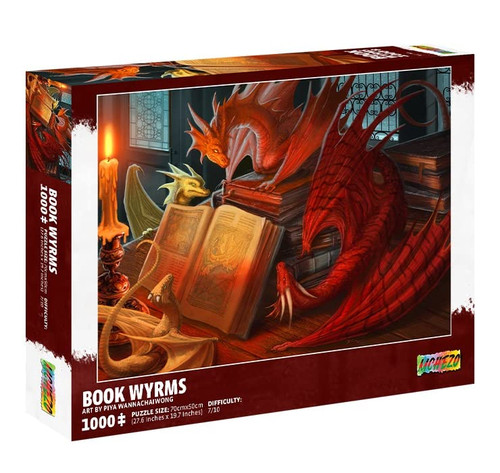 Mchezo Book Wyrms Jigsaw Puzzle, 1000-Piece Mythical Dragons Creature Puzzle Mchezo Book Wyrms Jigsaw Puzzle, 1000-Piece Mythical Dragons Creature Puzzle
