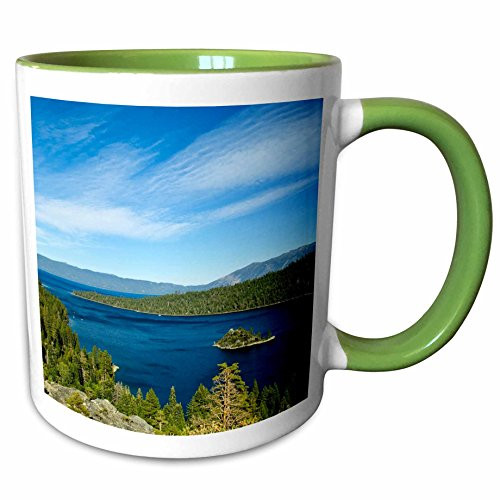 3dRose 88522_7""Usa, California, Lake Tahoe Scenic Us05 Mde0083 Michael Defreitas, Green" Mug 11 oz