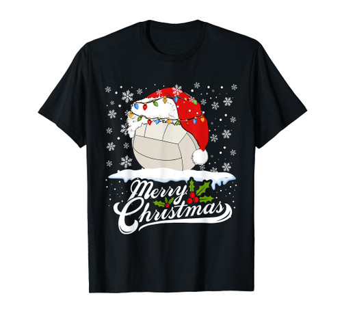 Christmas Volleyball Ball Santa Hat Xmas Boys Men T-Shirt Christmas Volleyball Ball Santa Hat Xmas Boys Men T-Shirt
