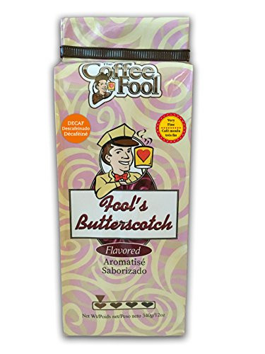 The Coffee Fool Very Fine Grind, Fool's Decaf Butterscotch, 12 Ounce