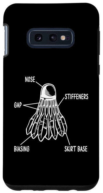 Galaxy S10e Retro Graphic Badminton Player Shuttlecock Player Sports Case
