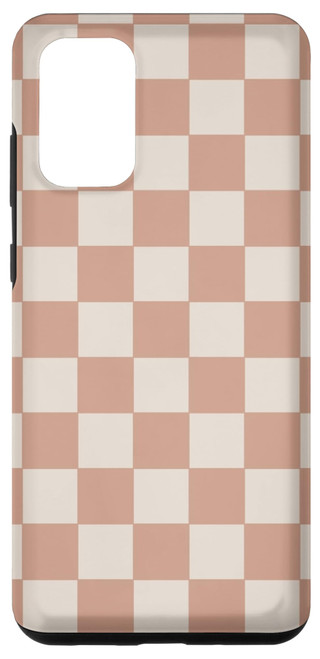 Galaxy S20+ Light Brown Classic Checkered Big Checkerboard Pattern Case