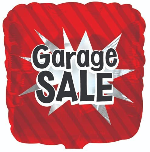PMU Garage Sale Square Shaped 18 Inch Mylar-Foil Balloon Pkg/1