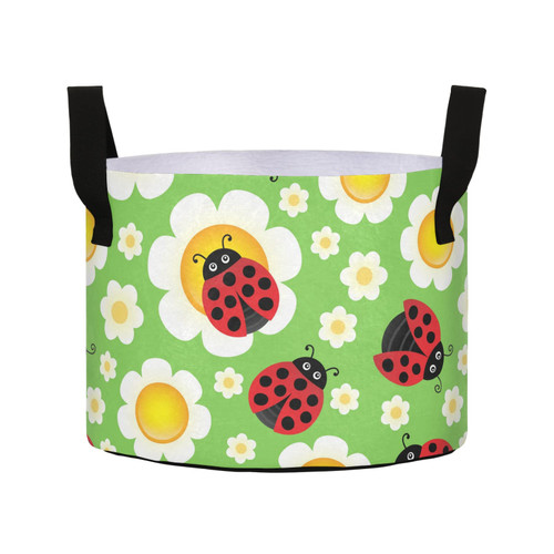 Sinestour Flowers Ladybugs Grow Bags 10 Gallon Fabric Pots with Handles Heavy Duty Pots for Plants Aeration Container Nonwoven Plant Grow Bag for Potato Vagetables Fruits Flowers Garden Sinestour Flowers Ladybugs Grow Bags 10 Gallon Fabric Pots with Handles Heavy Duty Pots for Plants Aeration Container Nonwoven Plant Grow Bag for Potato Vagetables Fruits Flowers Garden
