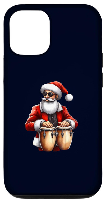 iPhone 13 Santa Conga Drum Musician Christmas Cute Drummer Music Lover Case