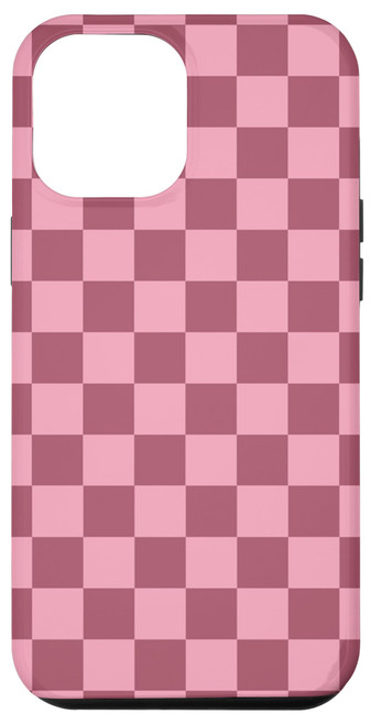iPhone 14 Pro Max Checkered Pink Checkerboard Pattern Case