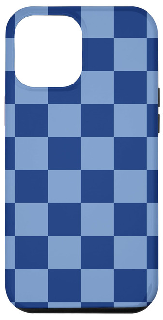 iPhone 14 Pro Max Blue Checkered, Checkerboard Aesthetic Danish Pattern Case