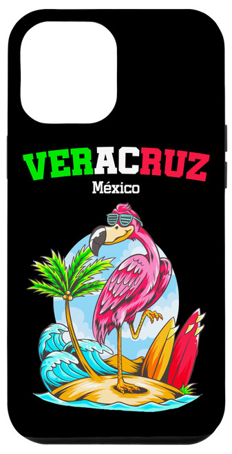 iPhone 15 Pro Max Veracruz Flamingo Beach Ocean Wave Surfboard Case