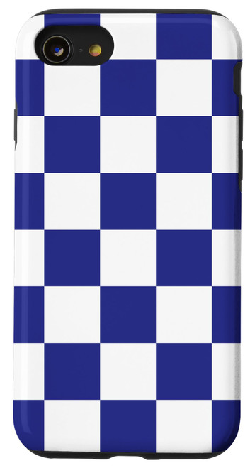 iPhone SE (2020) / 7 / 8 Checkerboard Pattern Blue and White Checkered Case