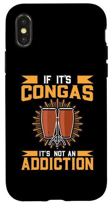 iPhone X/XS Conga Drummer Conga Love Congas Player Tumbadora Teacher Case