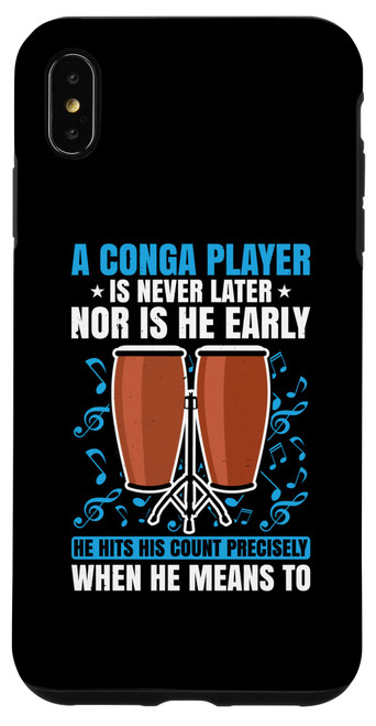 iPhone XS Max Conga Drummer Conga Love Congas Player Tumbadora Teacher Case