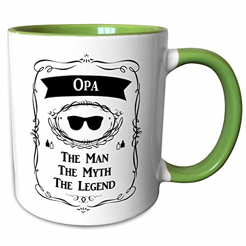 3dRose 232467_7 Opa The Man The Myth The Legend Funny Word For Grandpa In German Mug, 11 oz