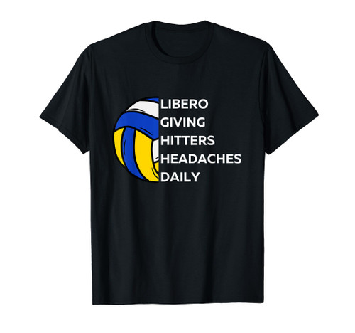 Libero/DS: Defense Never Rests Volleyball T-Shirt