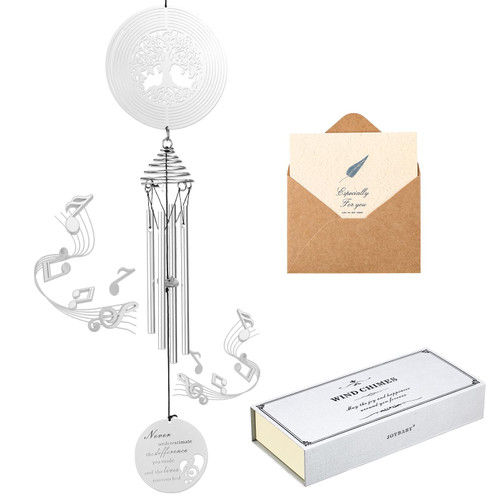 Retirement Wind Chimes with Tree of Life, Retirement Gifts for Women Men, Retirement Decorations for Outdoor Indoor, Happy Retirement Gifts for Teacher Nurse Coworker and Retired Boss