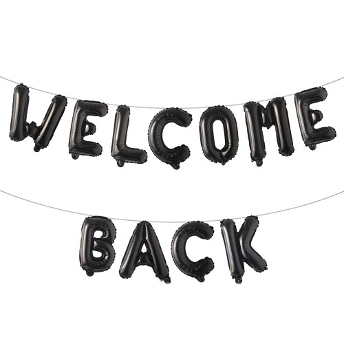 Welcome Back Letter Balloons multicolor 16 Inch Foil Mylar Balloon banner Back to Office and Home Back to School Party Decorations Retirement Celebrate Party Supplies (WELCOME BACK Black) Welcome Back Letter Balloons multicolor 16 Inch Foil Mylar Balloon banner Back to Office and Home Back to School Party Decorations Retirement Celebrate Party Supplies (WELCOME BACK Black)