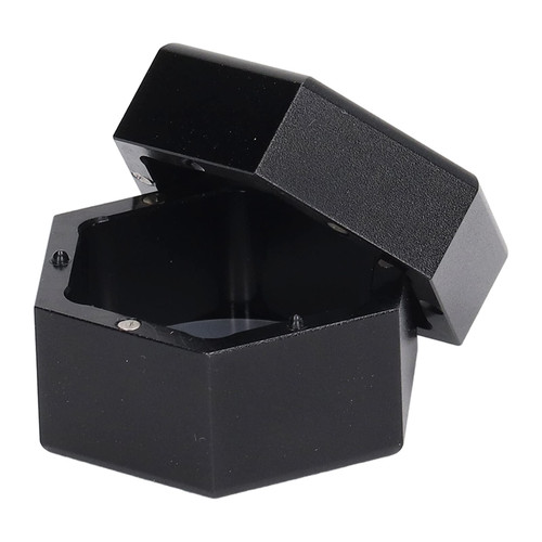 OUKENS Mini Portable Billiard Chalk Case, Hexagonal Pool Cue Chalk Box Holder Billiard Accessories,Pool Table Accessories Pool Cue Chalk Holder for Table Billiards (Black)