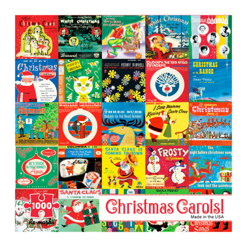 Re-marks Christmas Carols Puzzle, Collage Puzzle for All Ages, 1000-Piece Holiday Puzzle
