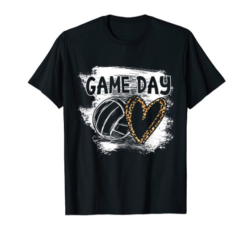 Volleyball Game Day Leopard Cheetah Women Volleyball Girl T-Shirt Volleyball Game Day Leopard Cheetah Women Volleyball Girl T-Shirt