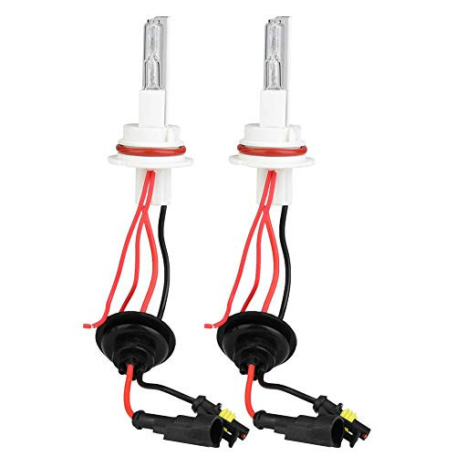 Cuque 9007-2 Xenon HID Headlight Bulbs 2PCS 6000K 100W HID Kit Hi-Lo Bi-Xenon Ceramic Base Car Headlights Xenon Bulb Xenon Lamp Replacement Bulbs