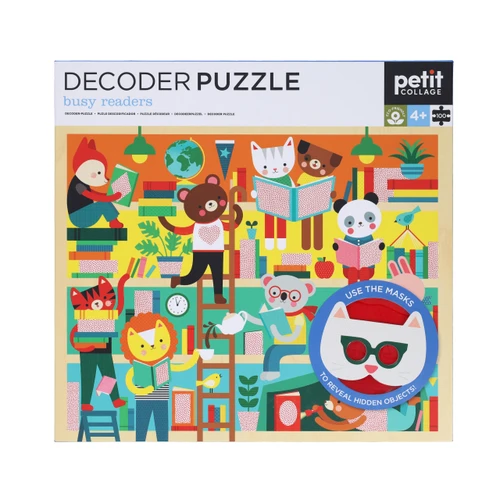 Petit Collage Busy Readers Decoder Puzzle