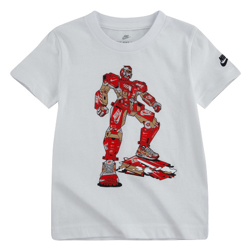 Nike Boy's NSW Robot Shoe Box Tee (Little Kids) White 4 Little Kid