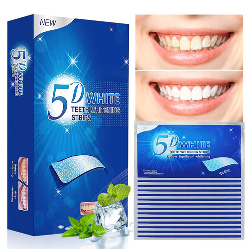 Teeth Whitening Strip Teeth Whitener - 28 Pcs White Strips for Teeth Whitening, Whitening Strips for Teeth Sensitive, Clean Teeth Safely, Stains Remover for Coffee, Wine, Tobacco (14 Treatments)