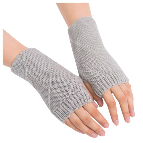 Arm Warmers Women Warm Winter Wool Knit Warmers Gloves Wrist Warmers Stretchy Knit Fingerless Gloves for Women