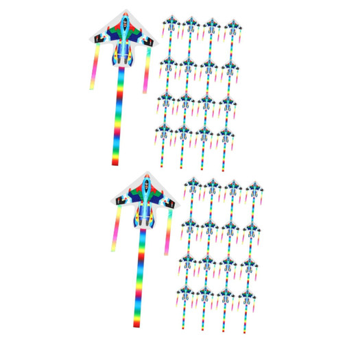 Toyvian 40 Pcs Children's Cartoon Kite Handheld Flying Kite Toy Life Kites for Kids Cartoon Kite Children Game Activities Kite Fly Plane Kites Plastic Travel Summer Flying Lead