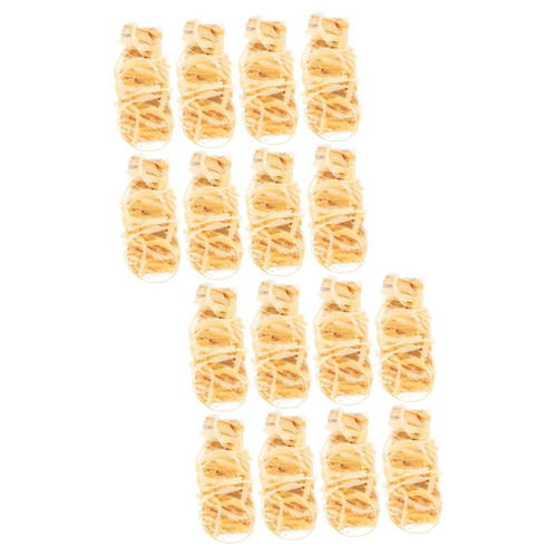 BESPORTBLE 16 pcs Combustion Wood Emergency fire Starter Burning fire Starters Outdoor fire Starter Fat Rope Stick fire Charcoal pellets fire Starter Rope Material Wax Camping