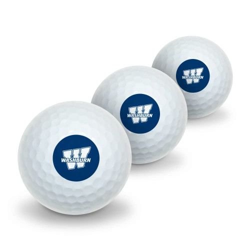 GRAPHICS & MORE Washburn University Primary Logo Novelty Golf Balls 3 Pack