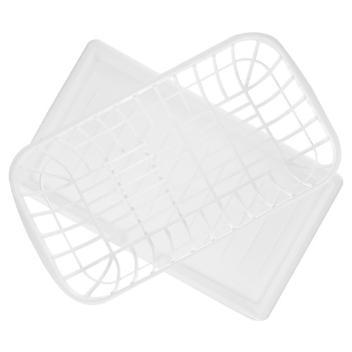 Veemoon Plastic Kitchen Shelves Dish Drainer Holder Dish Drain Rack Dish Draining Rack Dish Rack Kitchen Storage Rack Countertop Dish Drain Holder Storage Shelves Dishes White Component