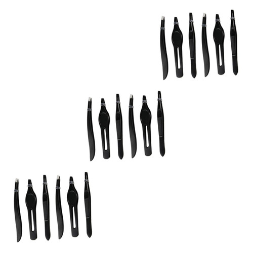 FRCOLOR 3 Sets hair remover tool splinter tweezers eyebrow plucker Stainless Steel Eyebrow Tweezer Stainless Steel Eyebrow Clip Slant Tip Tweezers pointed tweezers banana clip face