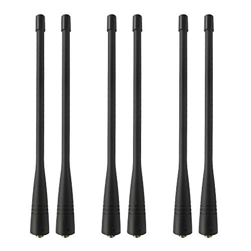 6 x UHF 450-490 MHz Whip Antenna KRA-15 for Kenwood Handheld Walkie Talkie TK372 TK380 TK3106 TK3107 TK3206 TK3207 TK3212 TK5310 TK5320 Two Way Radios