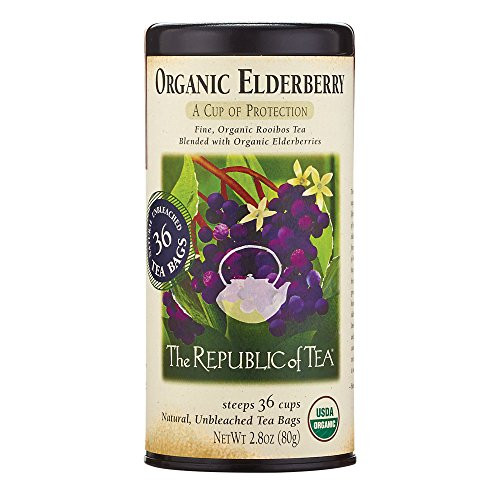 The Republic of Tea Organic Elderberry Herbal Tea, 36 Tea Bag Tin The Republic of Tea Organic Elderberry Herbal Tea, 36 Tea Bag Tin