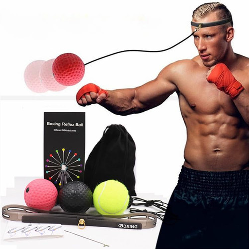 AVISEC Boxing Reflex Ball Boxing Equipment Punching Ball Great for Hand Eye Coordination Punching Speed and Fight Reaction (1)