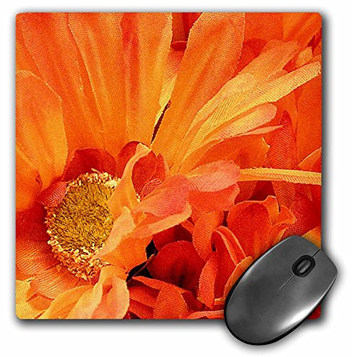 3dRose LLC 8 x 8 x 0.25 Inches Mouse Pad, Bright Orange Flowers (mp_23419_1)