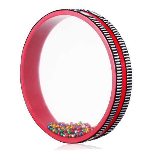 Abaodam Musical Instruments Sea Sound Drum Ocean Wave Drum Meditation Yoga Musical Instrument for Kids Adult Ocean Drums Metal Bead Ocean Drums Colored Beads Tambourine Wave Beads Child