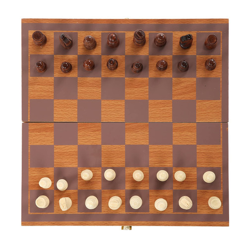 Tgoon Folding Chess Set, Chess Set Strategy Game Wooden for Home for Family Kids Adults for Gift