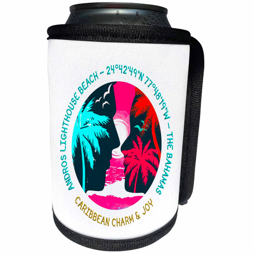 3dRose Andros Lighthouse Beach, North Andros Island, the... - Can Cooler Bottle Wrap (cc-364568-1)