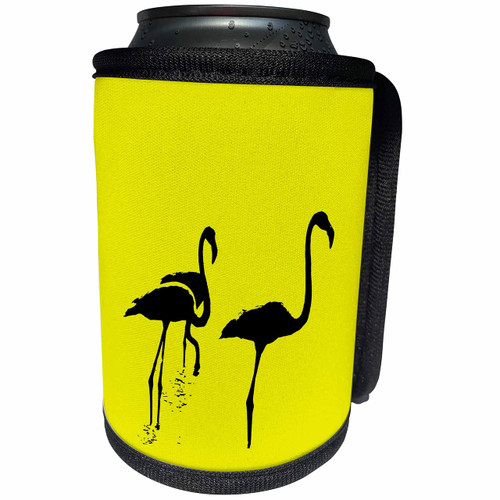 3dRose Minimalistic Three Flamingos Black Silhouette On... - Can Cooler Bottle Wrap (cc-361018-1) 3dRose Minimalistic Three Flamingos Black Silhouette On... - Can Cooler Bottle Wrap (cc-361018-1)