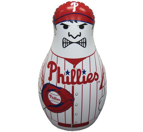 Fremont Die MLB Philadelphia Phillies Bop Bag Inflatable Punching Bag, 40" Tall, 40" Tall, Team Colors