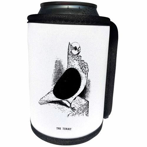 3dRose Vintage Pigeon Art Illustration Cute Turbit Fancy... - Can Cooler Bottle Wrap (cc-364642-1)