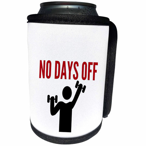3dRose Work out No Days OFF - Can Cooler Bottle Wrap (cc-362321-1)