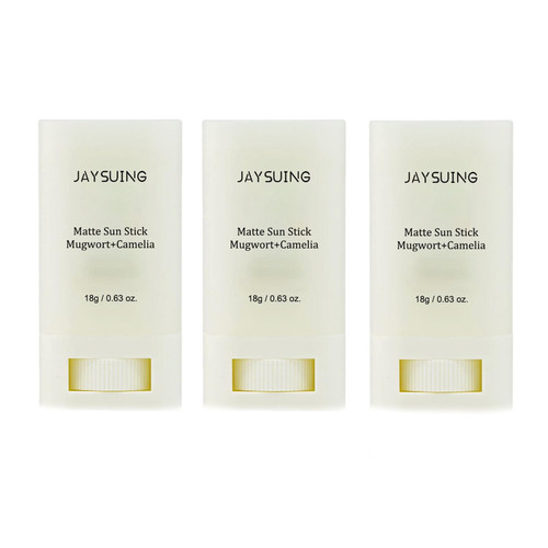 Matte Sun Stick Mugwort+camelia, Korea Sunscreen Stick Spf50+, Relief Sun Organic Sunscreen, Refreshing, Easy to Apply Sunscreen, Moisturizing Facial Sunscreen for All Skin Types. (3 Pcs)