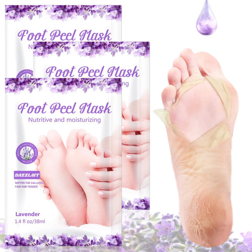 Foot Peel Mask,Baby Foot Peel -3 Pairs Callus&Dead Skin Remover,Cracked Heel Repair,Foot Exfoliator,Peel Off Mask for Rough Cracked Dry Feet